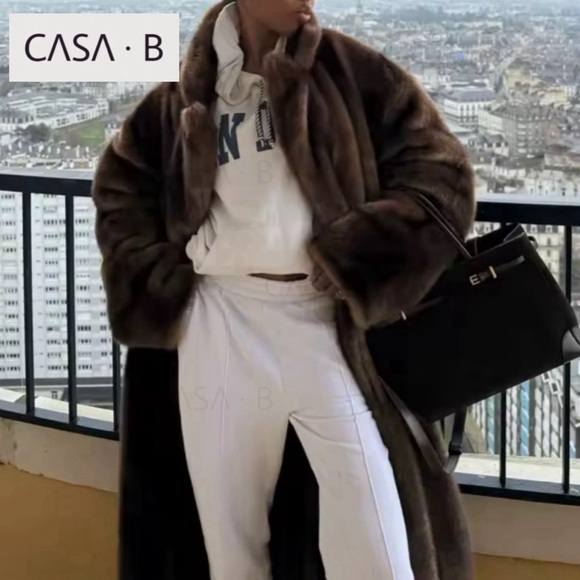 Casa B Jackets & Blazers - CASA B | The Juliette Luxe Brown Long Faux Fur Coat